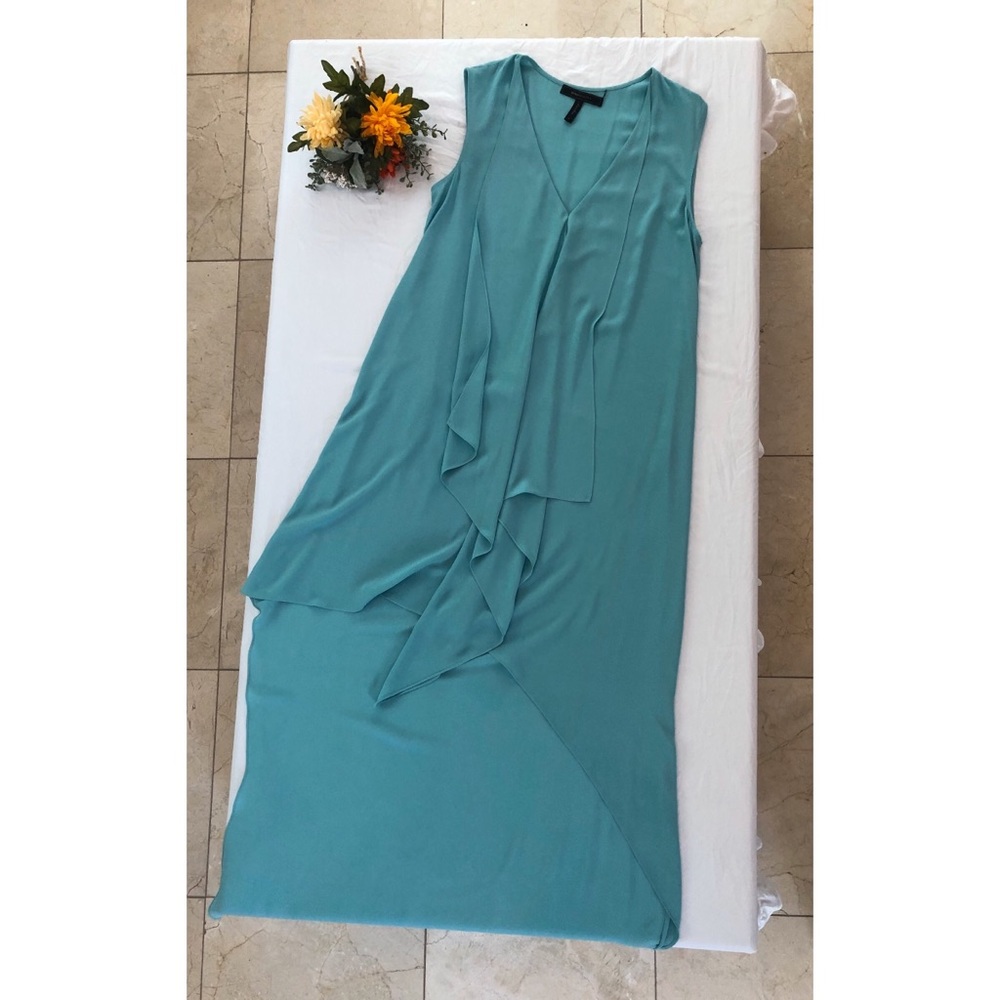BCBGMaxAzria turquoise asymmetrical dress - Picture 4 of 4